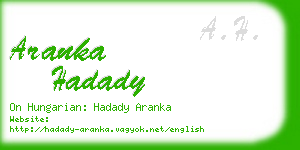 aranka hadady business card